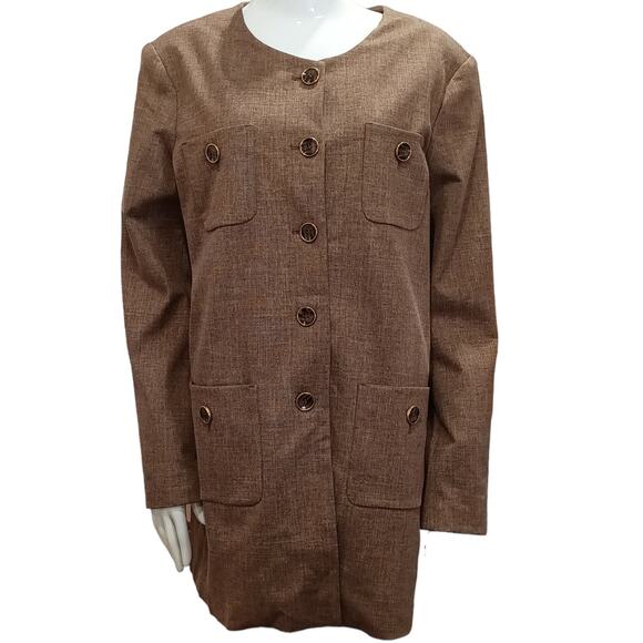 NEW GUSTAVO ARANGO Blazer Color Mink Size 16 - Picture 1 of 6